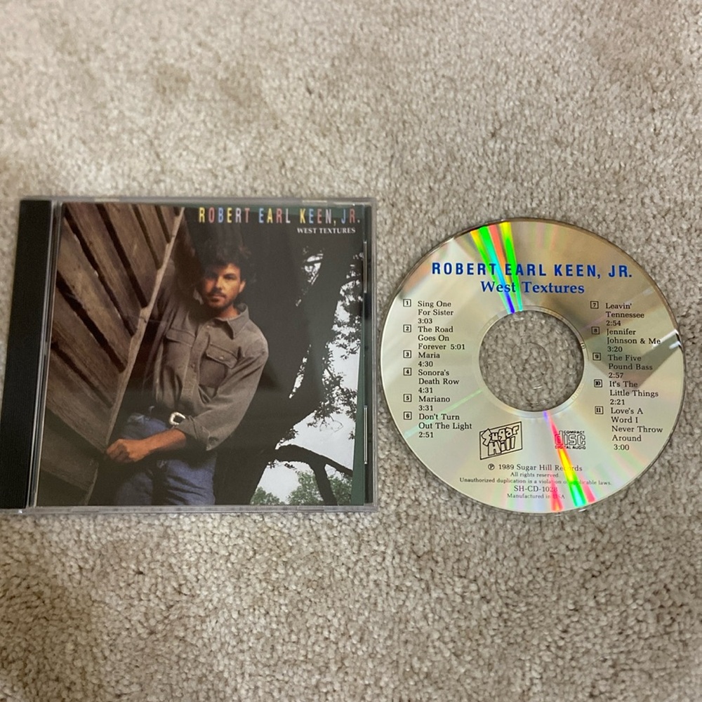 🔥 5 for $5🔥 Robert Earl Keen Jr. West Textures CD